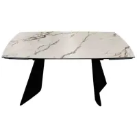 Masă de bucătărie extensibilă DecoPrim Burro Ceramică/ White photo 3