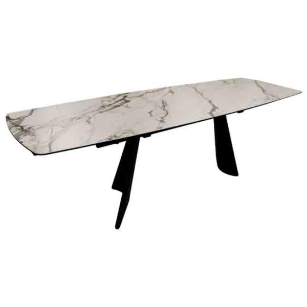 Masă de bucătărie extensibilă DecoPrim Burro Ceramică/ White photo 4