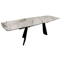 Masă de bucătărie extensibilă DecoPrim Burro Ceramică/ White photo 4