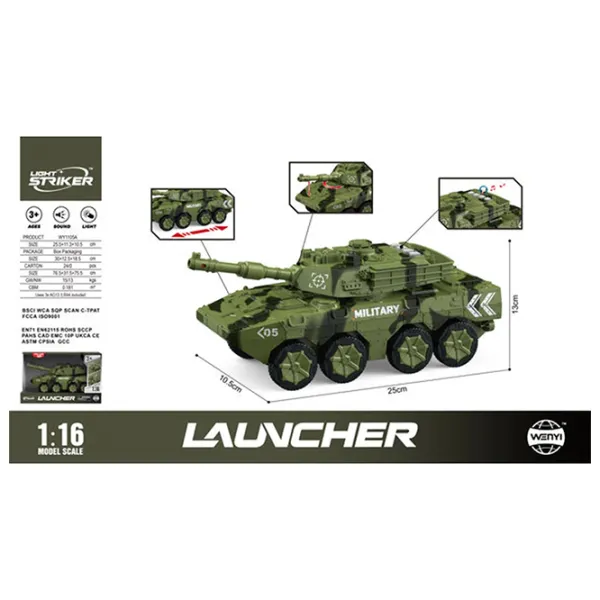 Tanc de luptă Wenyi Launcher WY1105A  / / White Green photo 7