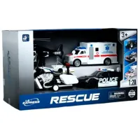 Set de mașini Wenyi Rescue WY500-4 / / White Black photo 4