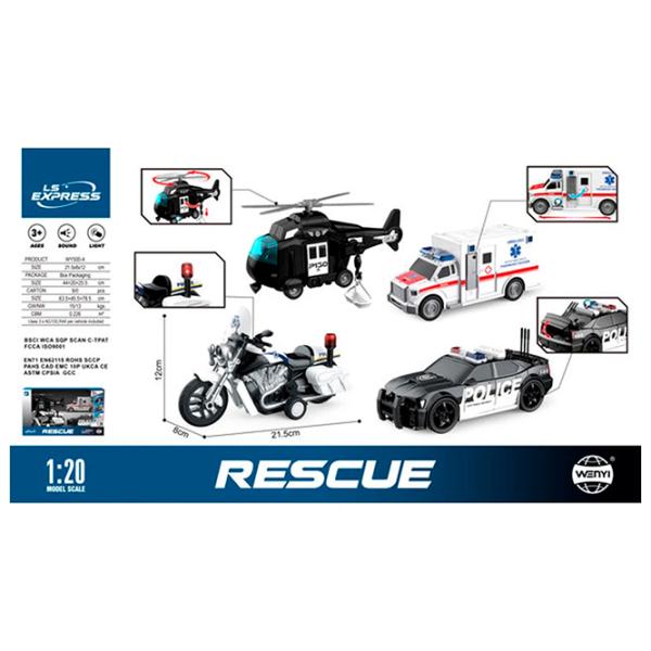 Комплект машин Wenyi Rescue WY500-4  / / White Черный photo 5