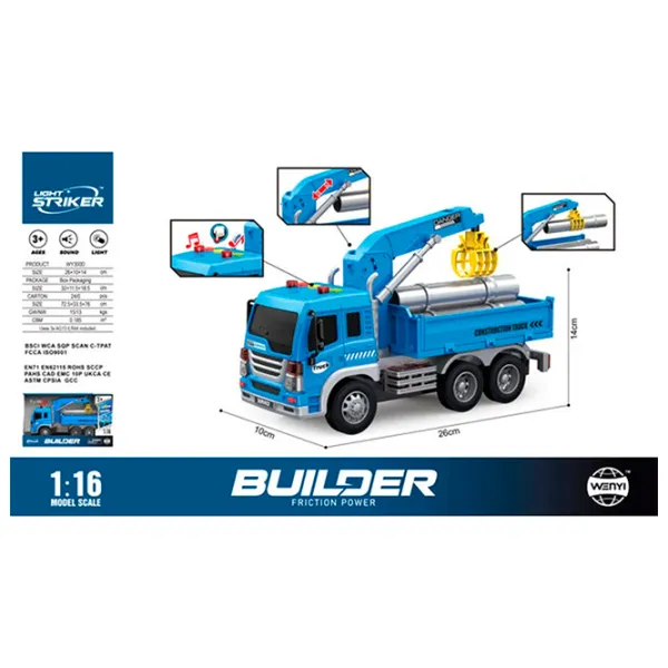 Грузовик Wenyi Builder WY300D  / / Зелёный Синий photo 4