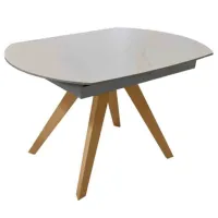 Masă de bucătărie extensibilă DecoPrim Nela Ceramică/ White