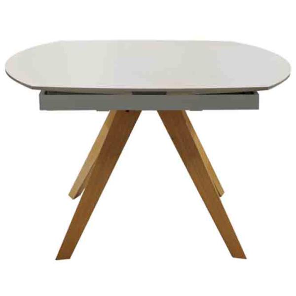 Masă de bucătărie extensibilă DecoPrim Nela Ceramică/ White photo 3