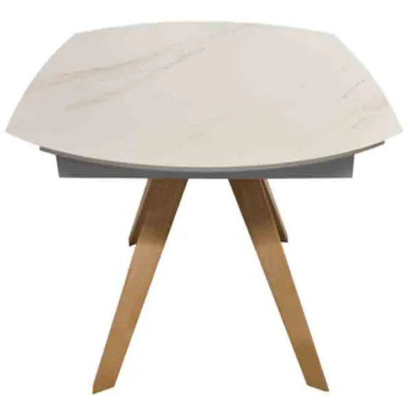 Masă de bucătărie extensibilă DecoPrim Nela Ceramică/ White photo 7