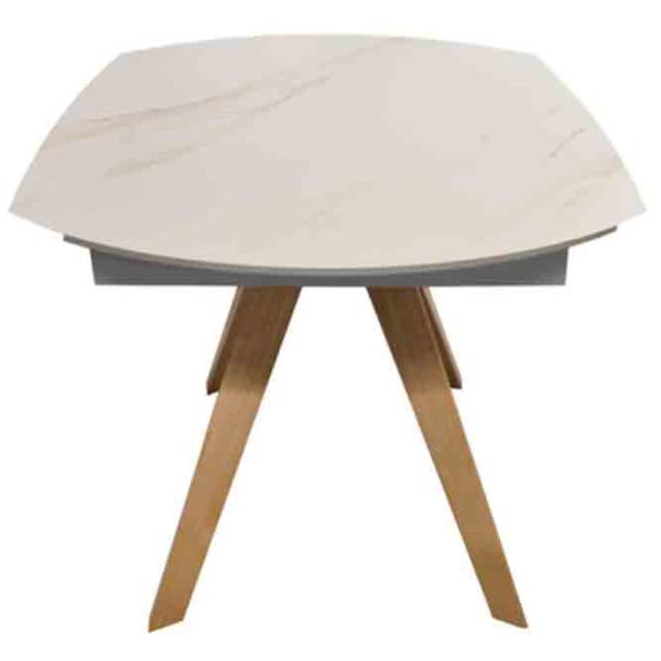 Masă de bucătărie extensibilă DecoPrim Nela Ceramică/ White photo 7