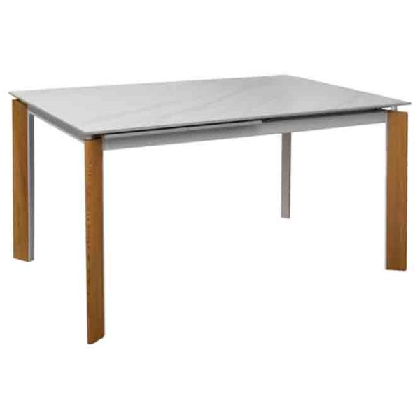 Masă de bucătărie extensibilă DecoPrim Blade Ceramică/ White photo 1