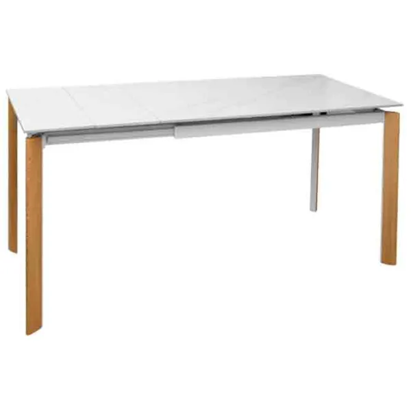 Masă de bucătărie extensibilă DecoPrim Blade Ceramică/ White photo 2