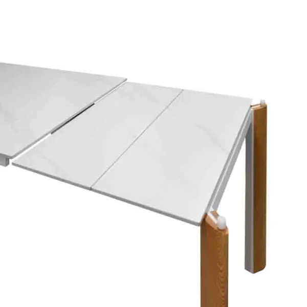 Masă de bucătărie extensibilă DecoPrim Blade Ceramică/ White photo 3