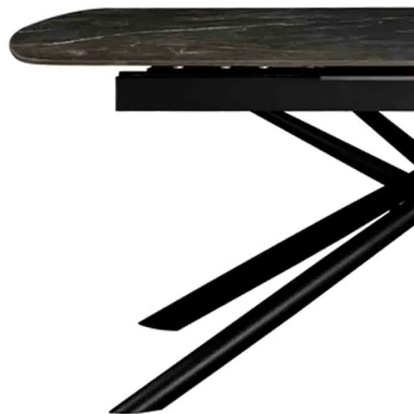 Masă de bucătărie extensibilă DecoPrim Antila Ceramică/ Black photo 2