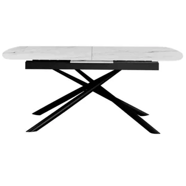 Masă de bucătărie extensibilă DecoPrim Antila Ceramică/ White photo 1