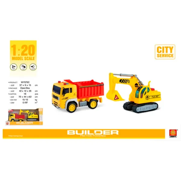 Комплект машин Wenyi Builder WY570C  / / Red Желтый photo 5
