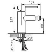 Baterie pentru bideu F-Design FD1-FLS-6-55 Alamă photo 2