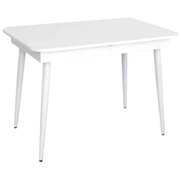 Masă de bucătărie extensibilă Evelin DT 432-1R WH PAL/ White photo 1