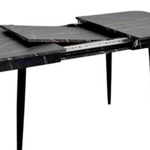 Masă de bucătărie extensibilă Evelin DT 431-3R B PAL/ Black photo 4