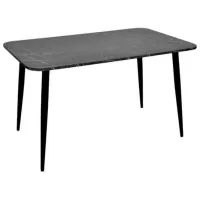 Masă de bucătărie fixă Evelin DT - 405-6B PAL/ Black