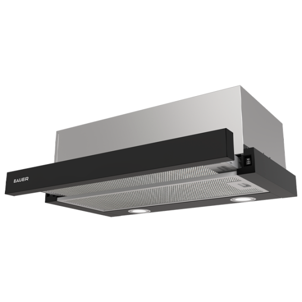 Вытяжка Bauer TH 0160P1 Телескопическая/ Черный/ Нержавеющая сталь photo 2