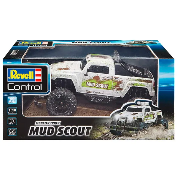 Mașină Revell Truck New Mud Scout 24643 10 km/h / 2.4 GHz / Green White photo 3