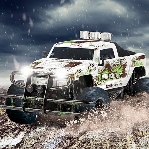 Mașină Revell Truck New Mud Scout 24643 10 km/h / 2.4 GHz / Green White photo 4