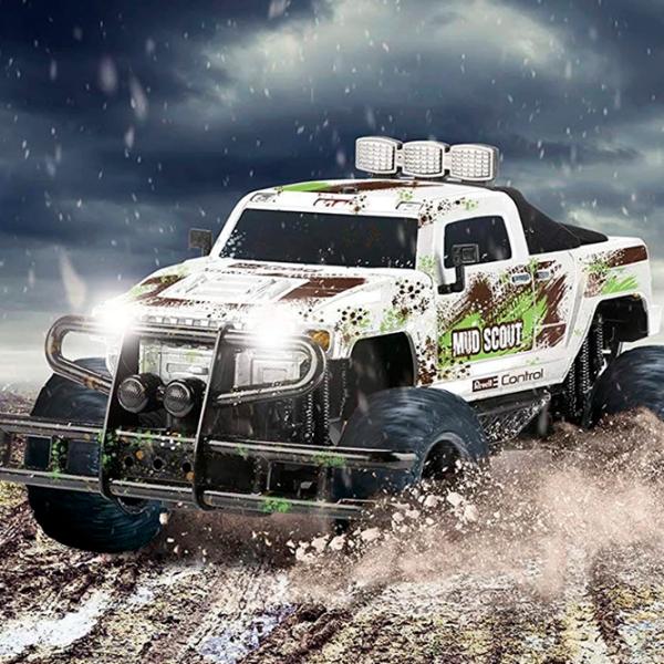 Mașină Revell Truck New Mud Scout 24643 10 km/h / 2.4 GHz / Green White photo 4