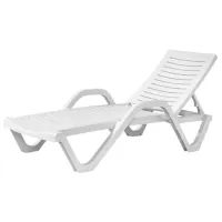 Șezlong Hydro-S Woody Plastic / Plastic / White White