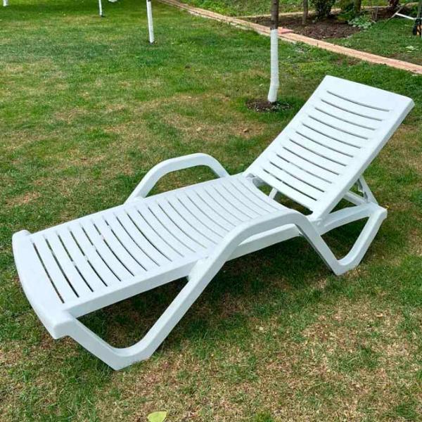 Șezlong Hydro-S Woody Plastic / Plastic / White White photo 2