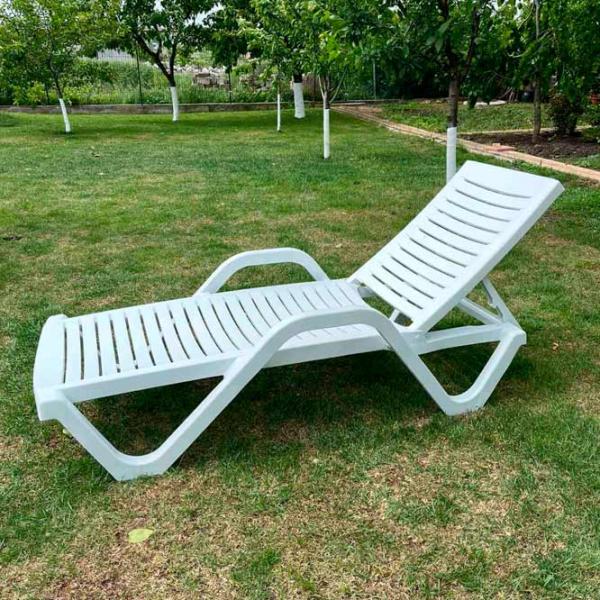 Șezlong Hydro-S Woody Plastic / Plastic / White White photo 3
