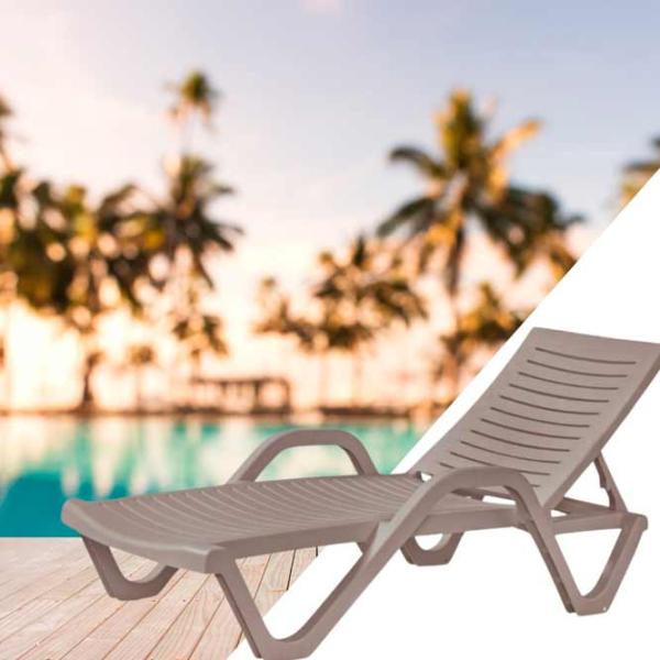 Șezlong Hydro-S Woody Plastic / Plastic / Cappucino Capucino photo 4