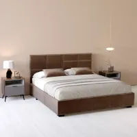 Кровать My-Style my-Tori 200 x 200 см / Фанера / Тёмно-коричневый photo 5