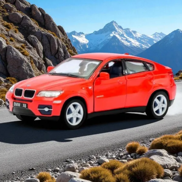 Mașină Kinsmart BMW X6 KT5336  / / Gray Red photo 5