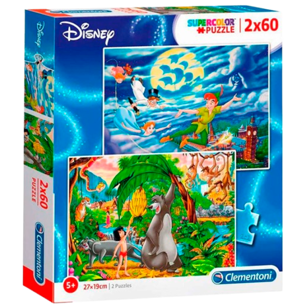 Puzzle Clementoni Peter Pan + The Jungle Book 3+/ Количество деталей: 120 photo 1
