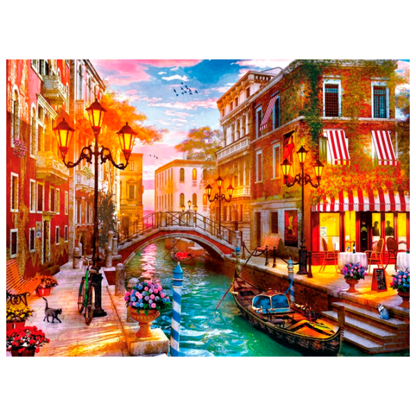 Puzzle Clementoni Sunset in Venice 14+/ Numărul de piese: 500 photo 1