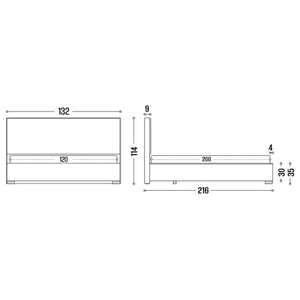 Кровать My-Style my-Tori 120 x 200 см / Фанера / Кремовый photo 8
