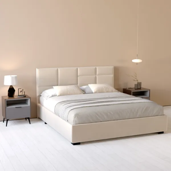 Кровать My-Style my-Tori 200 x 200 см / Фанера / Кремовый photo 5