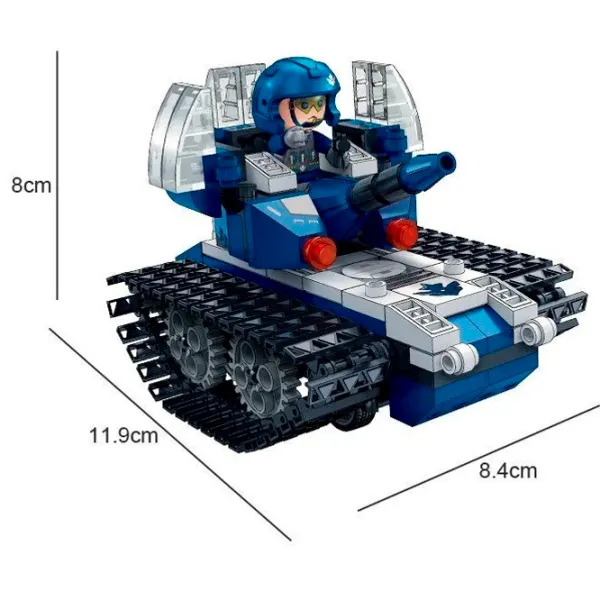 Конструктор BanBao Police Tank Транспорт/ Синий photo 3