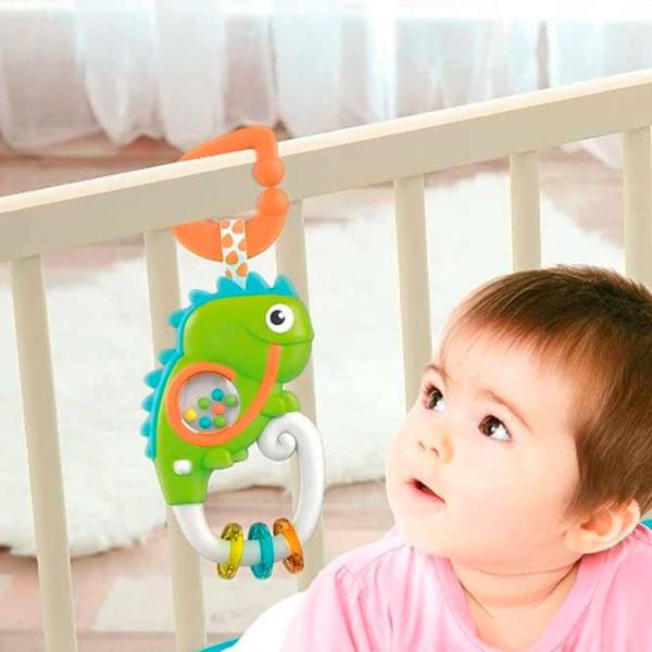 Jucărie zornăitoare pentru patuc Clementoni Fun Chameleon de la 3 luni photo 2