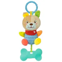 Jucărie zornăitoare pentru patuc Clementoni Lovely Soft Dog Rattle  de la 3 luni