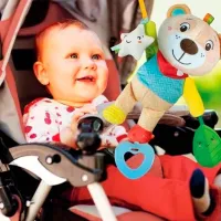 Jucarie zornaitoare pentru carucior Clementoni Easy-Peasy Soft Bear de la 3 luni photo 3
