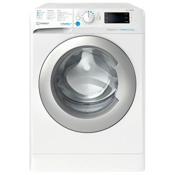 Mașină de spălat Indesit BWE 81496X WSV EE 8 kg / 1400 rpm / White photo 1