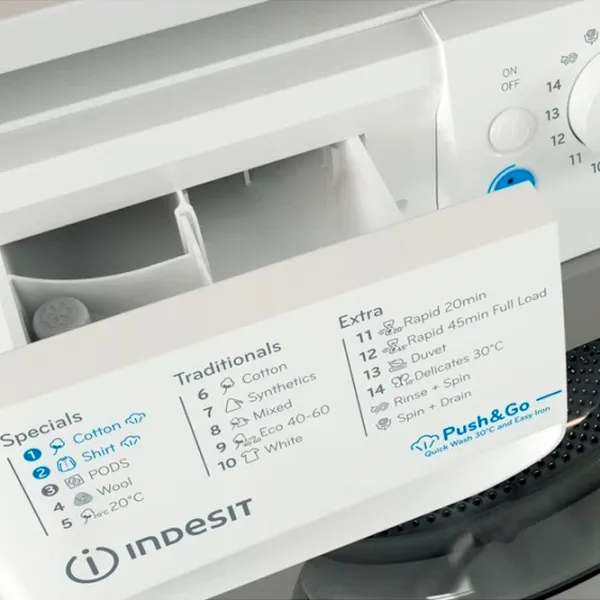 Mașină de spălat Indesit BWE 81496X WSV EE 8 kg / 1400 rpm / White photo 2