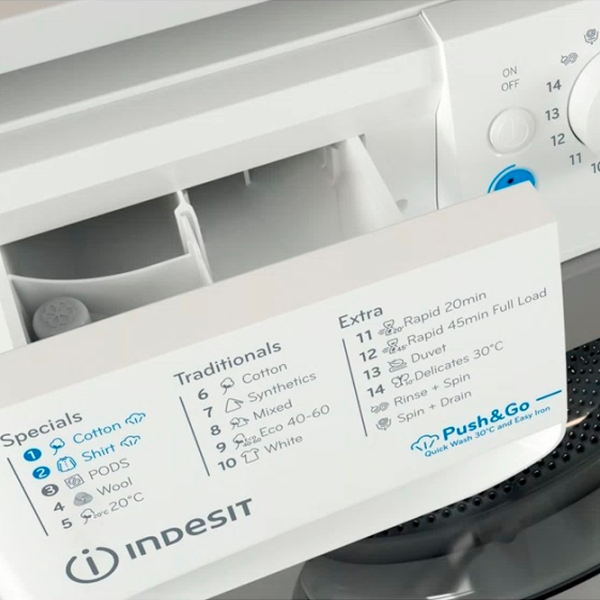 Mașină de spălat Indesit BWE 81496X WSV EE 8 kg / 1400 rpm / White photo 2