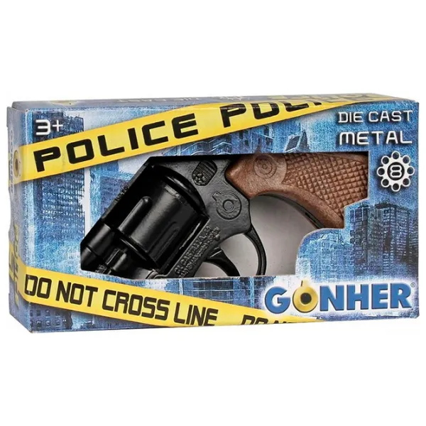 Pistol de jucărie Gonher Police 73/6 3+ / / Black photo 5 Pistol de jucărie Gonher Police 73/6 3+ / / Black photo 5