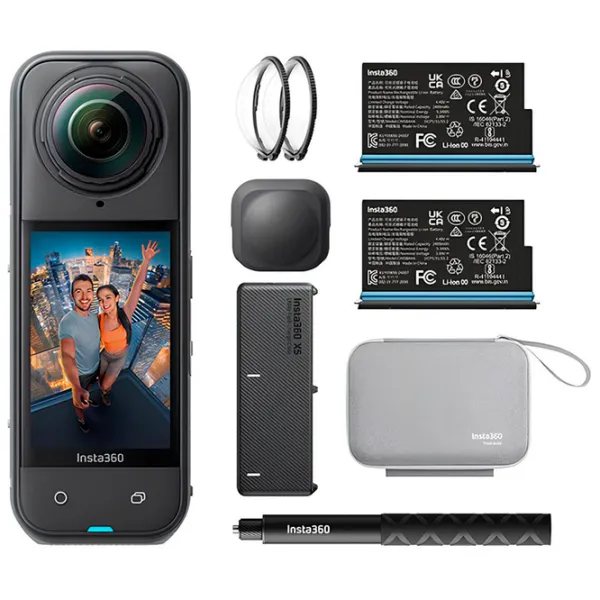 Cameră action Insta360 X5 Essentials Bundle 72 MP / 2400 mAh / Black photo 5