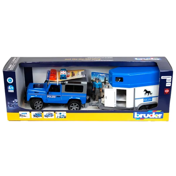 Mașină Bruder Land Rover   / / White Blue photo 4