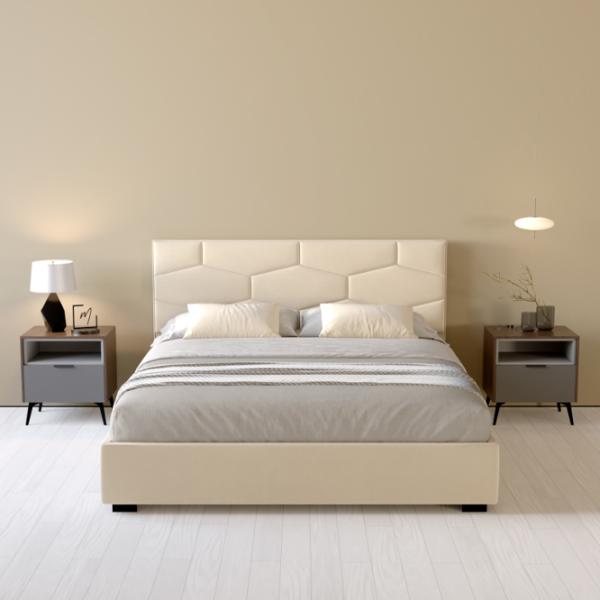 Кровать My-Style my-Leya 200 x 200 см / Фанера / Бежевый photo 6