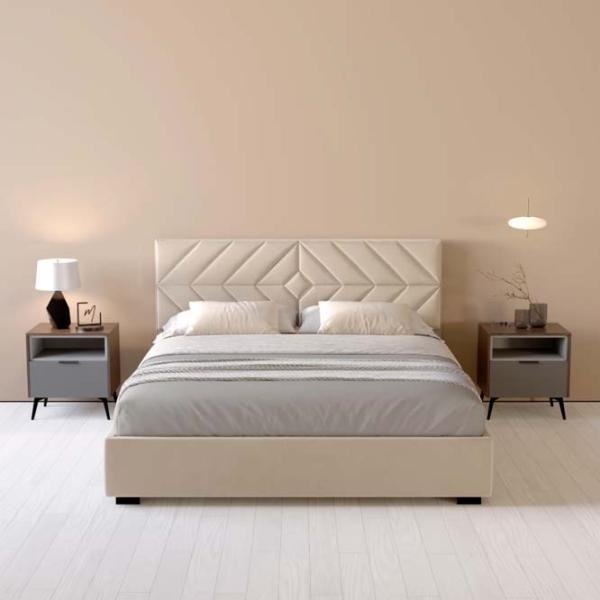 Кровать My-Style my-Ruby 200 x 200 см / Фанера / Кремовый photo 7