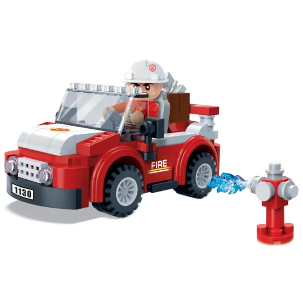 Constructor BanBao Pompierul Transport/ Red photo 2