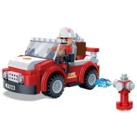 Constructor BanBao Pompierul Transport/ Red photo 2