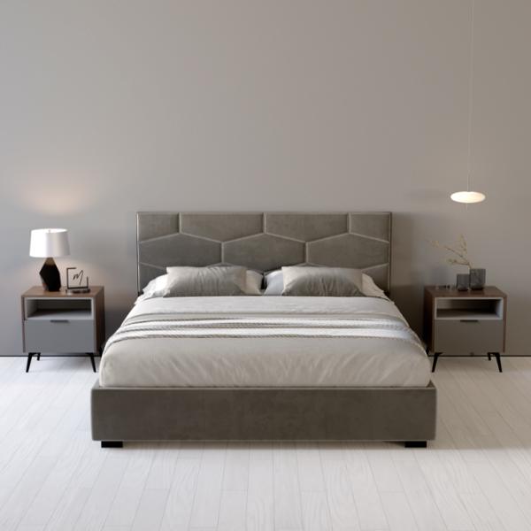 Кровать My-Style my-Leya 200 x 200 см / Фанера / Тёмно-серый photo 6